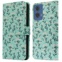 imoshion Étui de télephone portefeuille Design Motorola Moto G04 / G24 - Blue Flowers