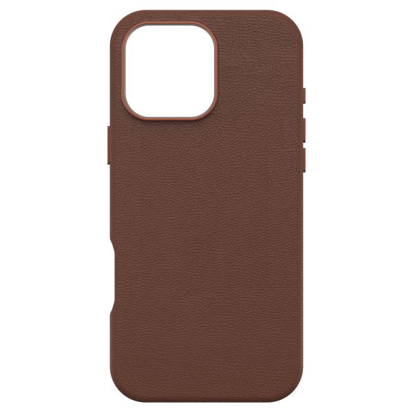 OtterBox Coque en cuir de cactus Symmetry MagSafe iPhone 16 Pro Max - Rich Adobe Brown