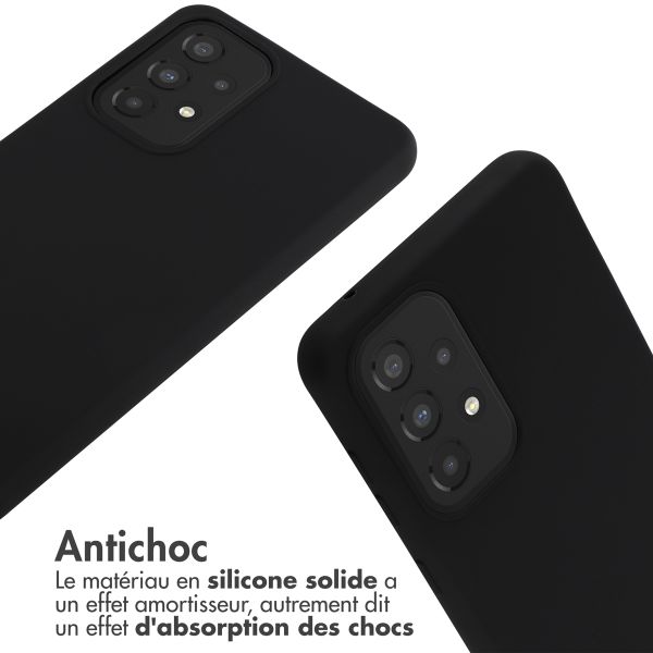 imoshion Coque en silicone avec cordon Samsung Galaxy A33 - Noir
