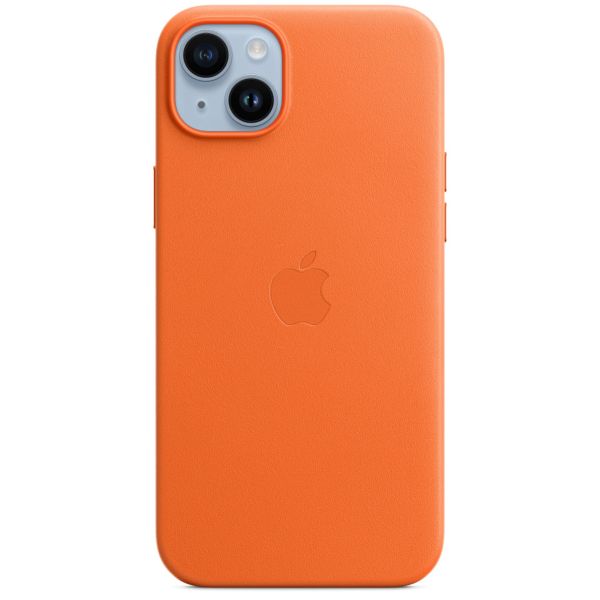 Apple Coque Leather MagSafe iPhone 14 Plus - Orange