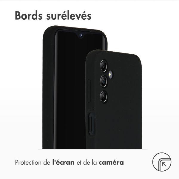 Accezz Coque Liquid Silicone Samsung Galaxy A14 (5G) - Noir