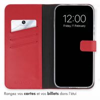 Selencia Étui portefeuille en cuir véritable Xiaomi 17 Ultra - Rouge