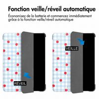 imoshion Coque tablette Design Trifold Apple iPad Air 11 pouces (2026) M4 / (2025) M3 / (2024) M2 / Air 5 (2022) / Air 4 (2020) - Cherry Check