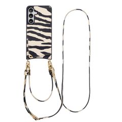 Selencia Coque de télephone Nova avec cordon et porte-cartes Samsung Galaxy S25 FE - Zazzy Zebra