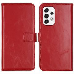 Selencia Étui portefeuille en cuir véritable Samsung Galaxy A53 - Rouge