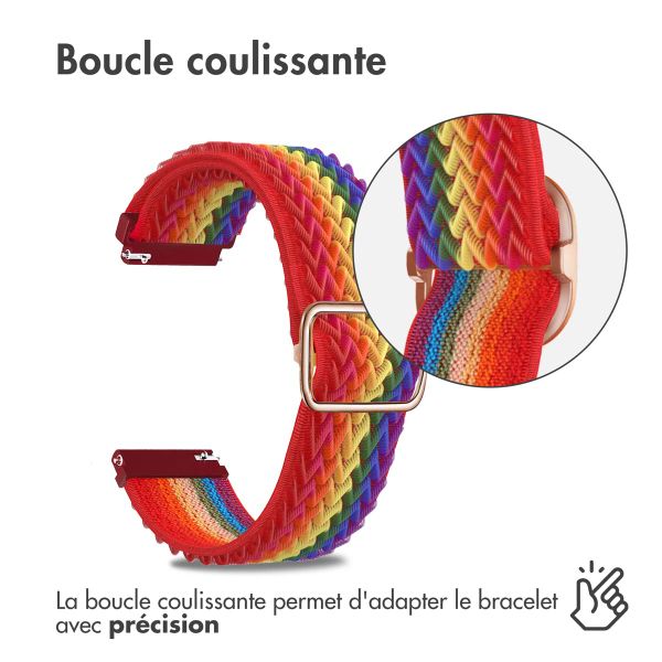 imoshion Bracelet en nylon élastique  - Connexion universelle 22 mm - Rainbow