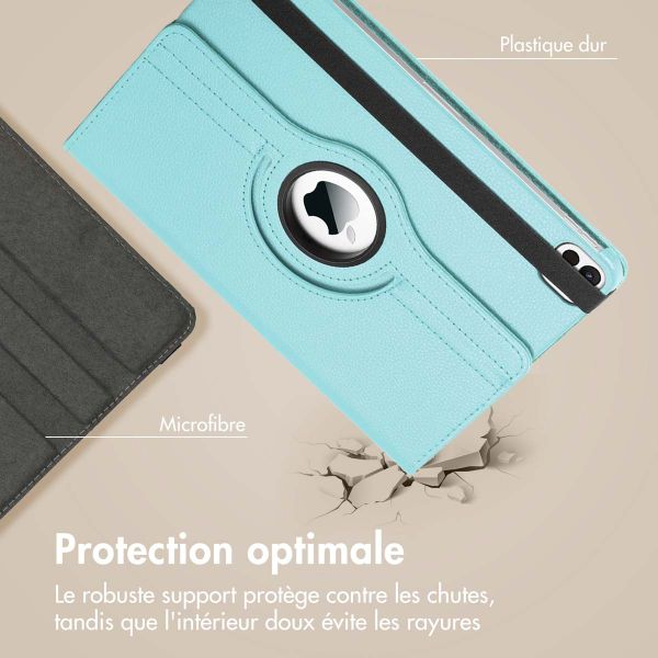 imoshion Coque tablette rotatif à 360° iPad Air 11 pouces (2024) M2 / Air 5 (2022) / Air 4 (2020) / Pro 11 (2018/2020) - Bleu clair