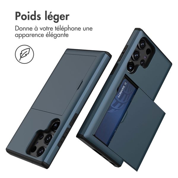 imoshion Coque arrière avec porte-cartes Samsung Galaxy S23 Ultra - Bleu foncé