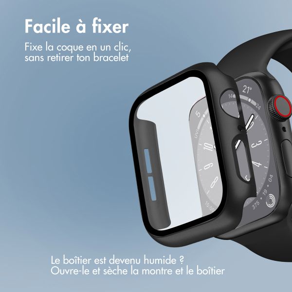 imoshion Coque rigide à couverture complète Apple Watch 4 / 5 / 6 / SE - 44 mm - Noir