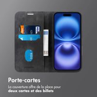 imoshion Étui de téléphone portefeuille Slim Apple iPhone 16 - Noir