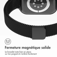 imoshion Bracelet slim Milanese Apple Watch Series 1 t/m 9 / SE (38/40/41 mm) | Series 10 / 11 (42 mm) - Noir