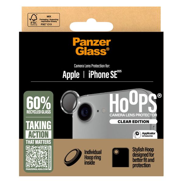 PanzerGlass Protection Caméra Hoop Optic Rings iPhone SE 4 - Transparent