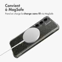 imoshion Coque arrière transparente pailletée avec MagSafe Samsung Galaxy S24 - Doré