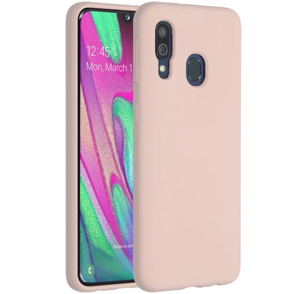 Accezz Coque Liquid Silicone Samsung Galaxy A40 - Rose