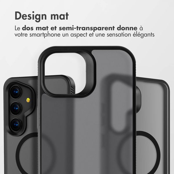 Accezz Coque Givrée Robuste avec MagSafe Samsung Galaxy S24 Plus - Noir