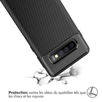 imoshion Coque silicone Carbon Samsung Galaxy S10 - Noir