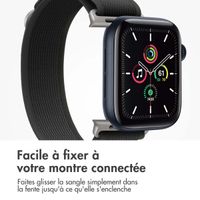 imoshion Bracelet en nylon Trail Apple Watch Series 1 á 10 / SE / Ultra (2) (44/45/46/49 mm) - Noir