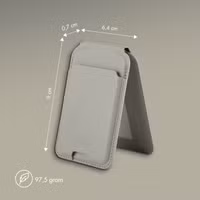 Accezz Portefeuille en cuir avec support - Compatible avec MagSafe et Qi2 - Light Grey