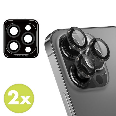 imoshion ﻿Lot de 2 protections d'objectif de caméra Apple iPhone 13 Pro / 13 Pro Max - Noir
