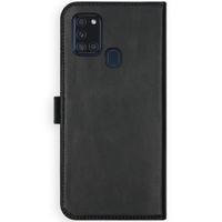 Selencia Étui portefeuille en cuir véritable Samsung Galaxy A21s - Noir