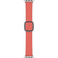 Apple Bracelet Leather Band Modern Buckle Apple Watch Series 1 t/m 9 / SE (38/40/41 mm) | Series 10 / 11 (42 mm) - Taille L - Pink Citrus