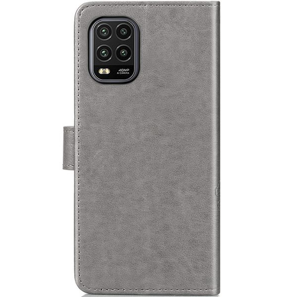 Etui de téléphone Fleurs de Trèfle Xiaomi Mi 10 Lite - Gris