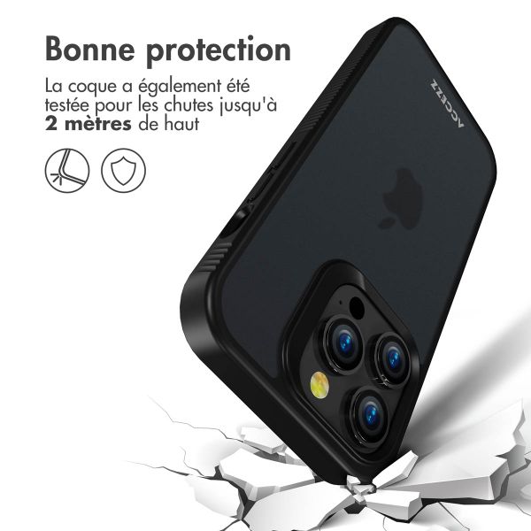 Accezz Coque Givrée Robuste Apple iPhone 14 Pro - Noir