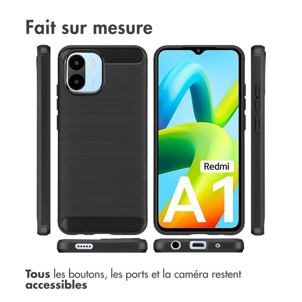 imoshion Coque Brushed Xiaomi Redmi A1 / A2 - Noir