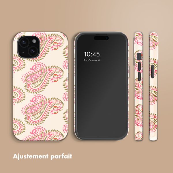 Selencia Coque arrière Vivid Apple iPhone 15 - Paisley Blush