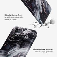 Selencia Coque arrière Vivid Samsung Galaxy A35 - Chic Marble Black
