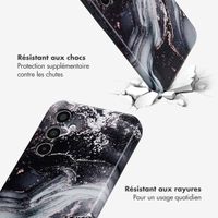 Selencia Coque arrière Vivid Tough Samsung Galaxy A35 - Chic Marble Black