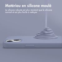Accezz Coque Liquid Silicone Apple iPhone Xr - Lavender Gray