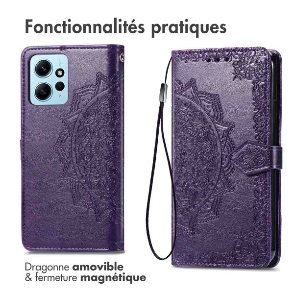 imoshion Etui de télephone Mandala Xiaomi Redmi Note 12 (4G) - Violet
