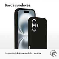 Accezz Coque Liquid Silicone avec MagSafe Apple iPhone 16 - Noir