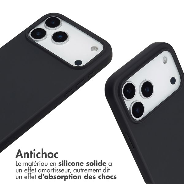 imoshion Coque en silicone avec cordon Apple iPhone 17 Pro Max - Noir