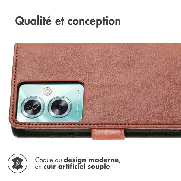 imoshion Étui de téléphone portefeuille Luxe OnePlus Nord N30 SE - Brun