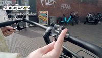 Accezz Support de téléphone pour vélo - Réglable - Universel - Aluminium - Noir