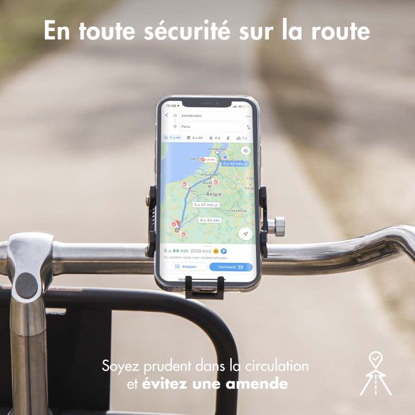 imoshion Support de téléphone pour vélo - Réglable - Universel - Aluminium - Noir