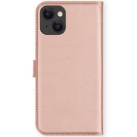 Selencia Étui portefeuille en cuir véritable Apple iPhone 13 - Rose