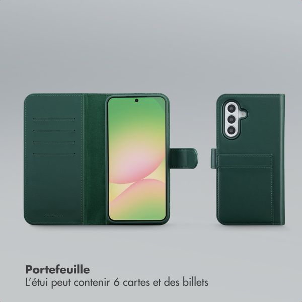 Selencia Étui portefeuille amovible Olyn avec MagSafe Samsung Galaxy A56 - Vert