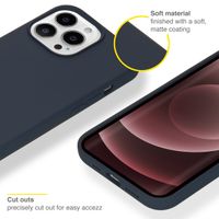 Accezz Coque Liquid Silicone Apple iPhone 13 Pro Max - Bleu foncé