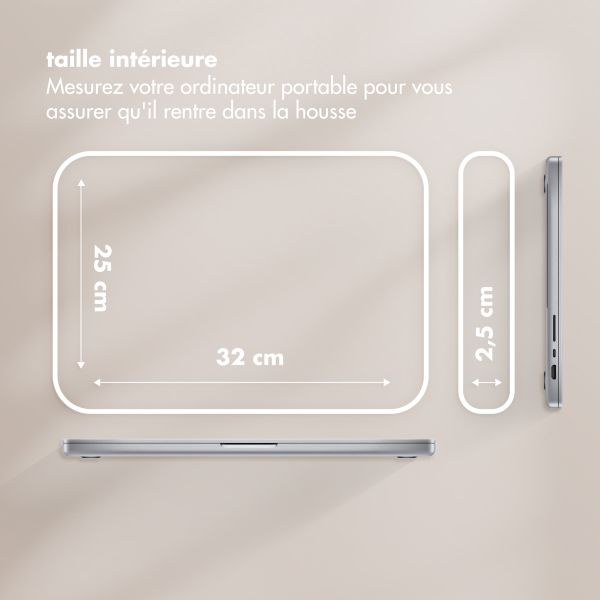 Selencia Pochette ordinateur Puffy 13-14 pouces - Beige