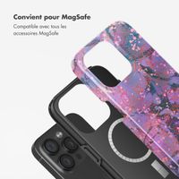 Selencia Coque arrière Vivid Tough avec MagSafe iPhone 15 Pro - Fresh Paint Flower Orange