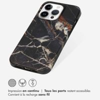 Selencia Aurora Coque Fashion Apple iPhone 14 Pro - Onyx Black Marble
