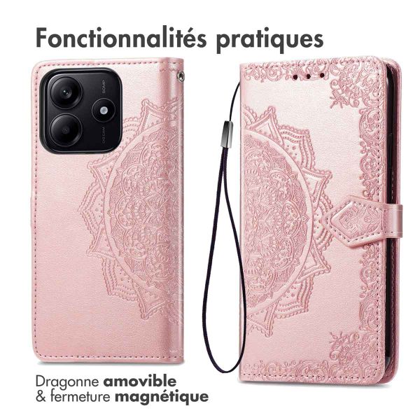 imoshion Etui de téléphone portefeuille Xiaomi Redmi Note 14 5G - Rose Dorée