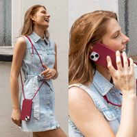 imoshion Coque en silicone avec cordon Samsung Galaxy S20 FE - Rouge foncé