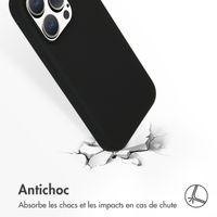 Accezz Coque Liquid Silicone iPhone 15 Pro - Noir