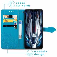 imoshion Etui de téléphone portefeuille Mandala Xiaomi Poco F4 GT 5G - Turquoise