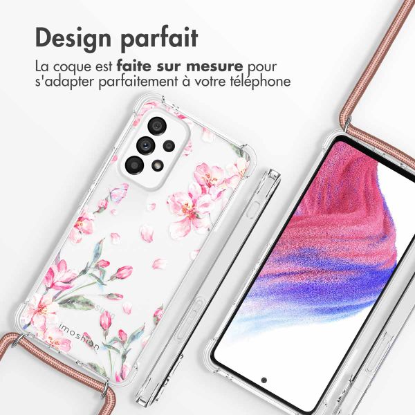 imoshion Coque Design avec cordon Samsung Galaxy A53 - Blossom Watercolor