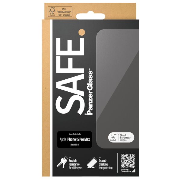 SAFE by PanzerGlass Protection d'écran Ultra-Wide Fit Apple iPhone 15 Pro Max